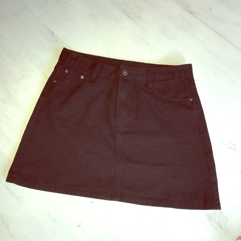 ‼️Black Denim Miniskirt